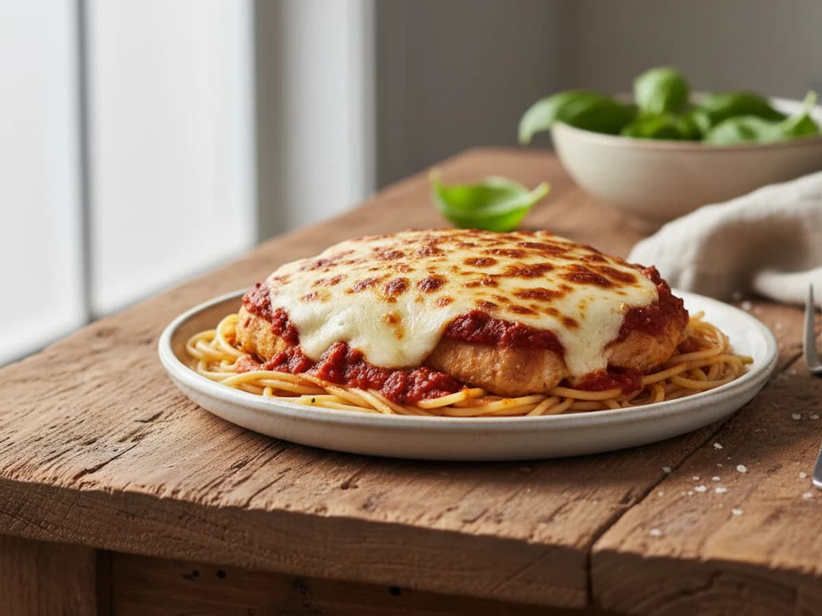 Baked Pastured Chicken Parmesan