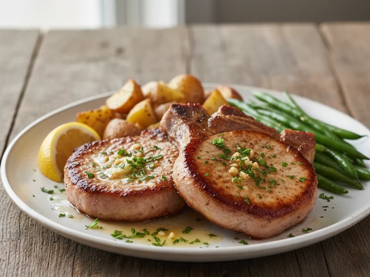 Garlic Herb Pastured Pork Chops