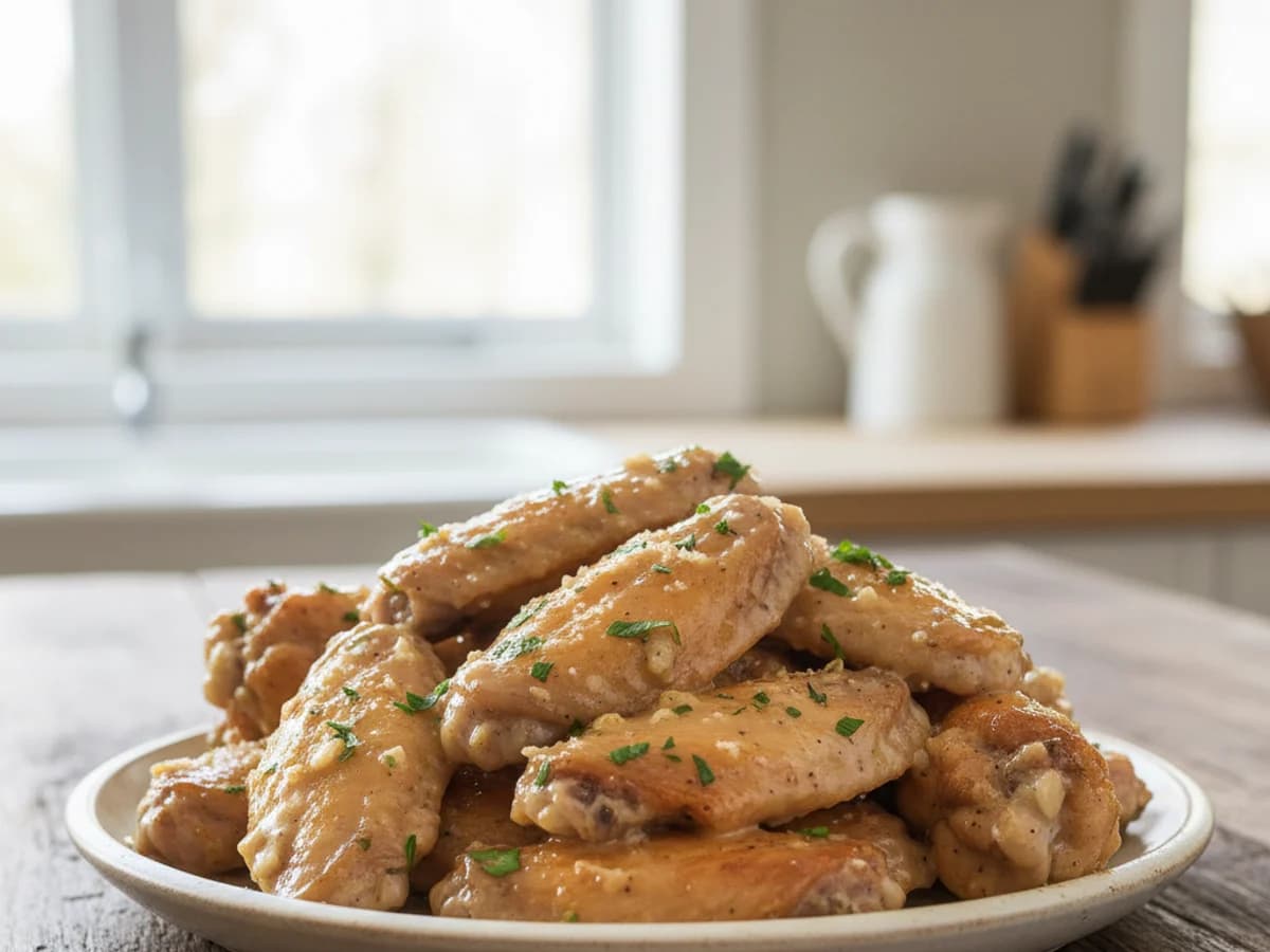Garlic Parmesan Pastured Chicken Wings