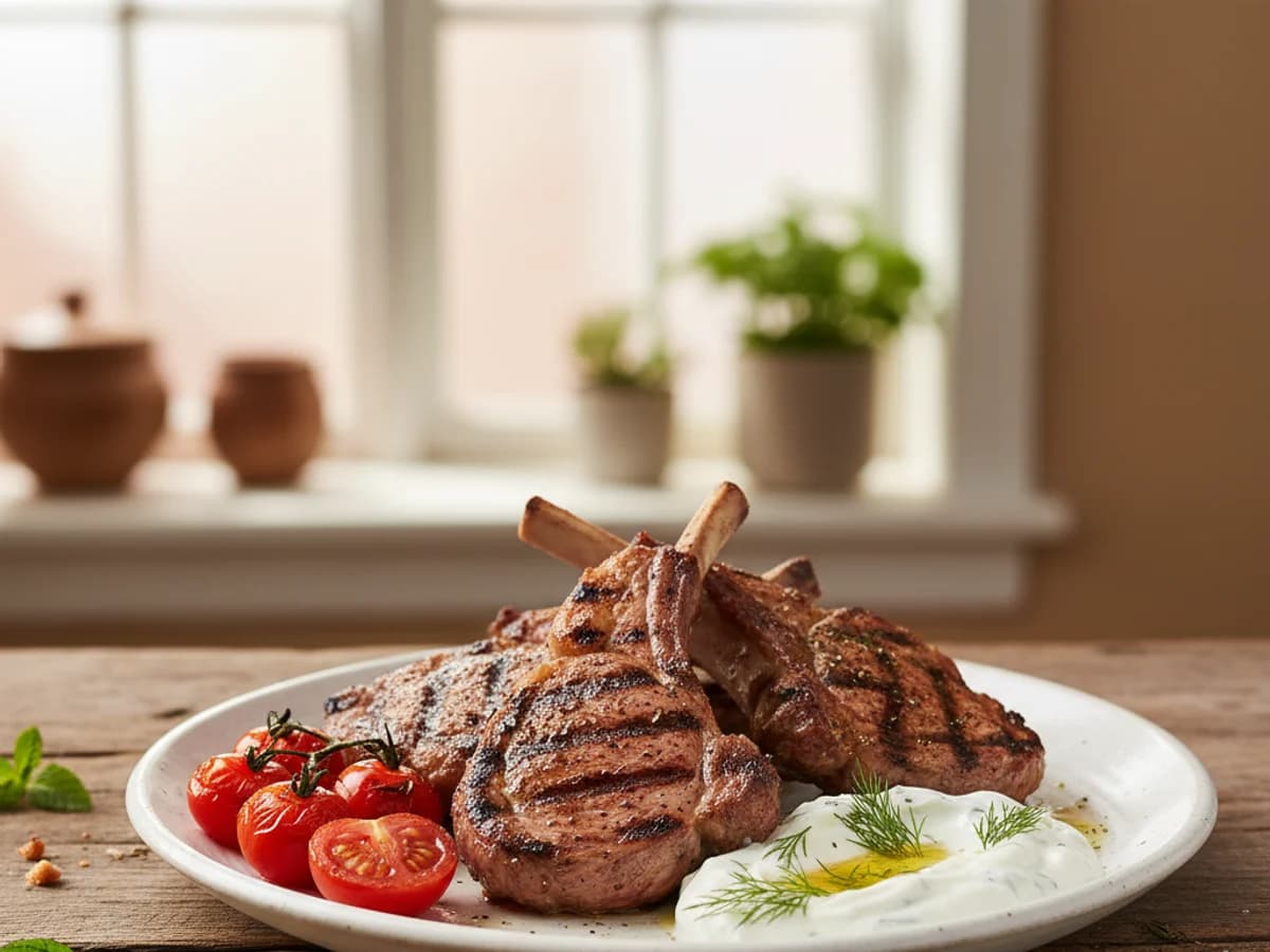 Greek Marinated Pastured Lamb Leg Steaks