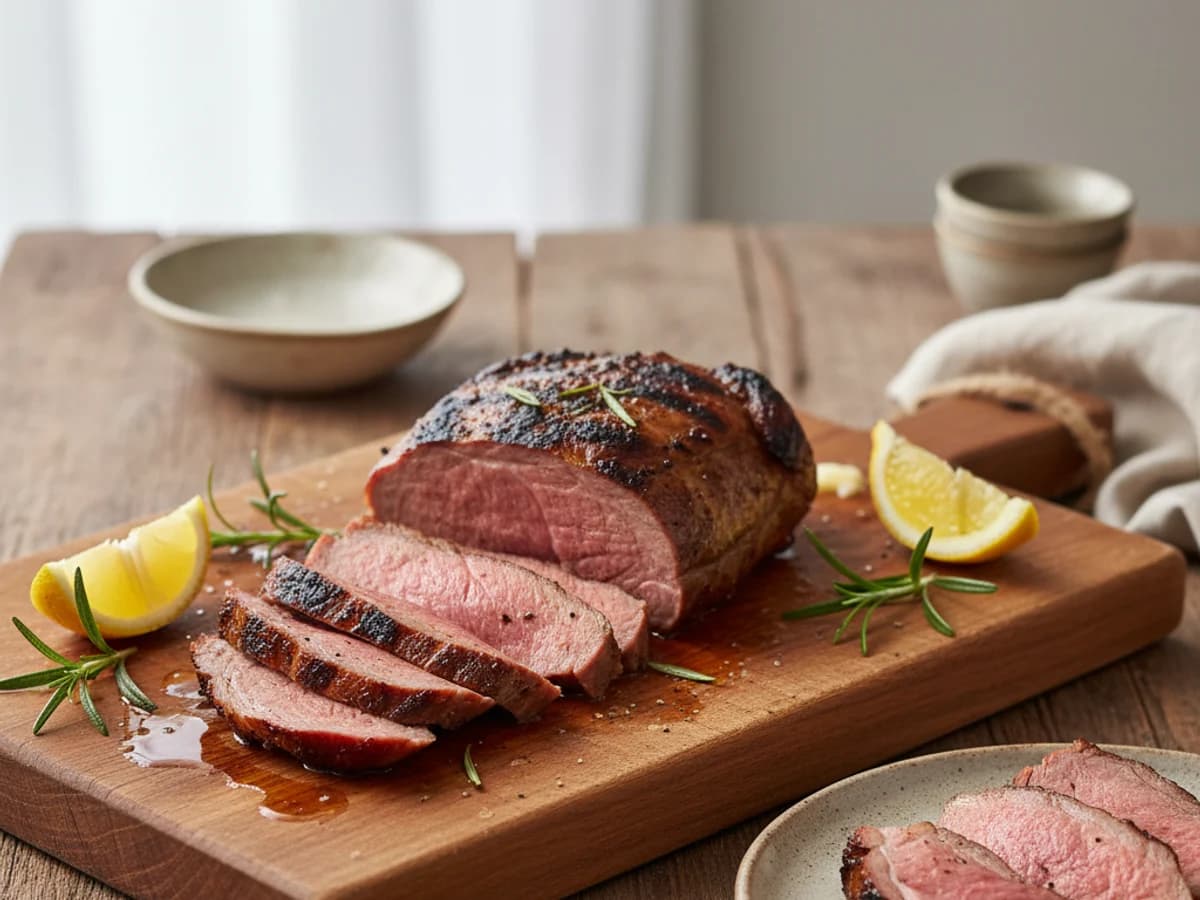 Grilled Butterflied Pastured Leg of Lamb