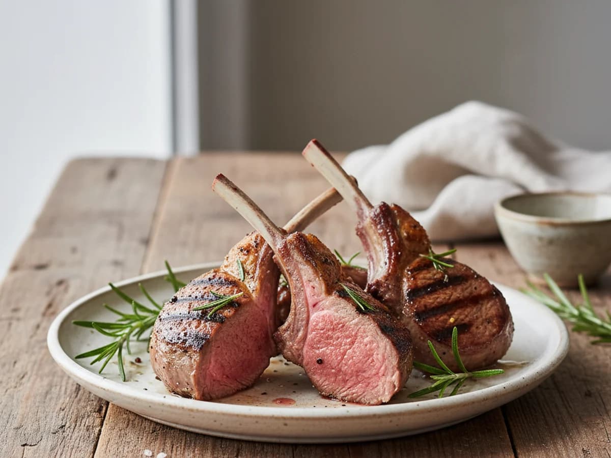 Grilled Pastured Lamb Loin Chops