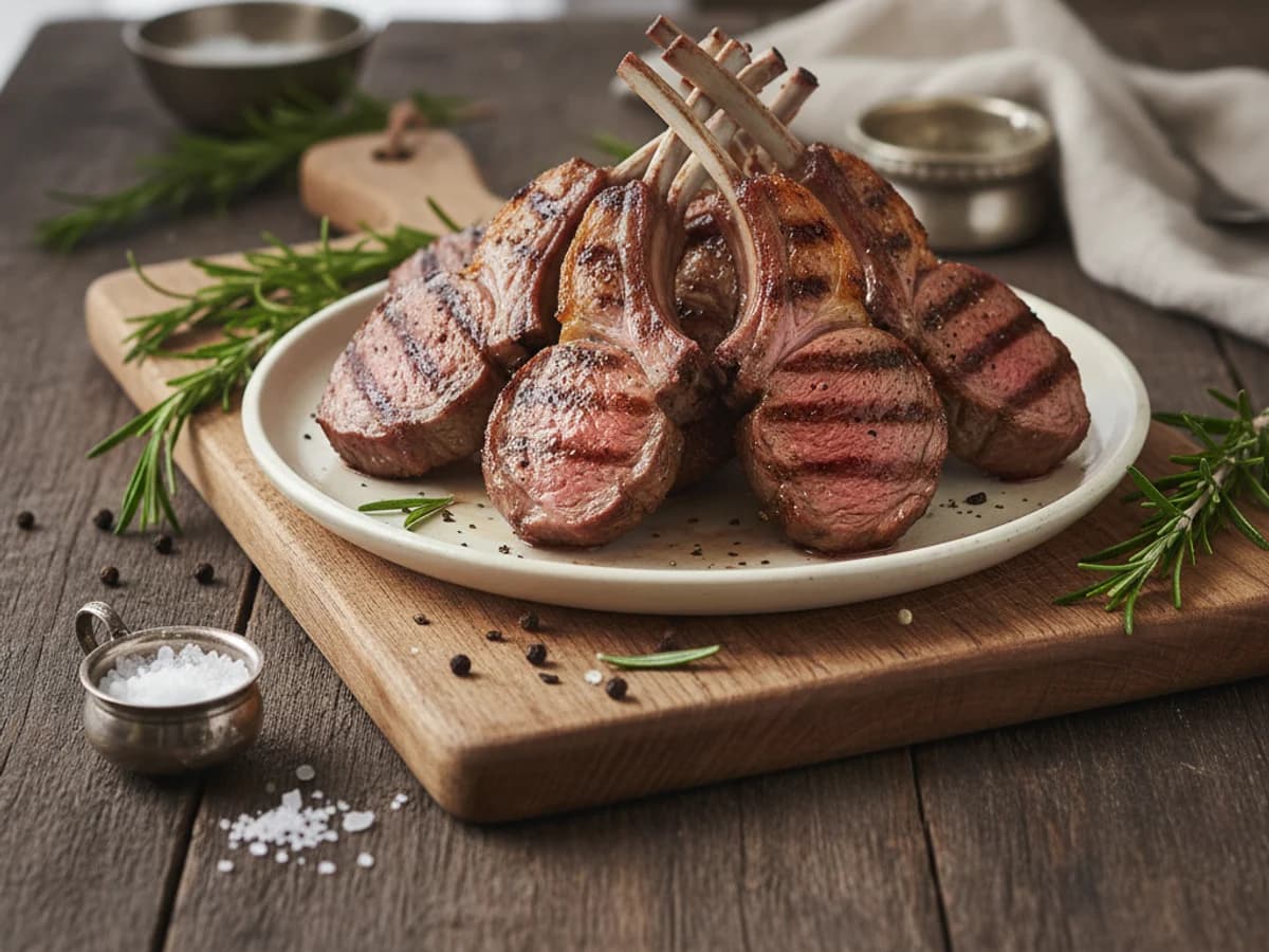Grilled Pastured Rack of Lamb