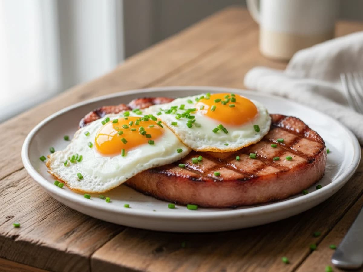 Pastured Ham Steak & Eggs