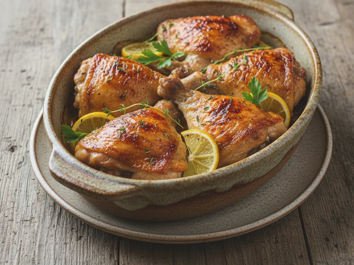 Lemon Herb Pastured Chicken Thighs