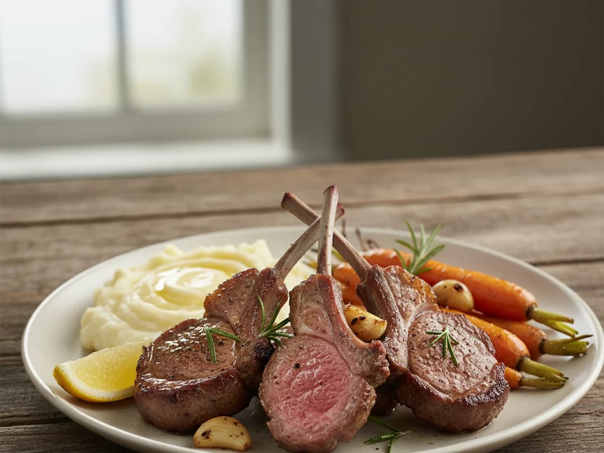 Rosemary Garlic Pastured Lamb Chops