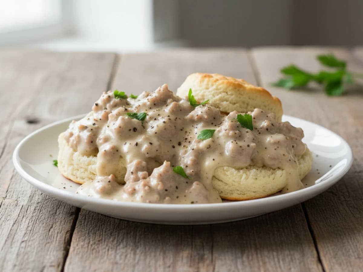 Sausage Gravy & Biscuits