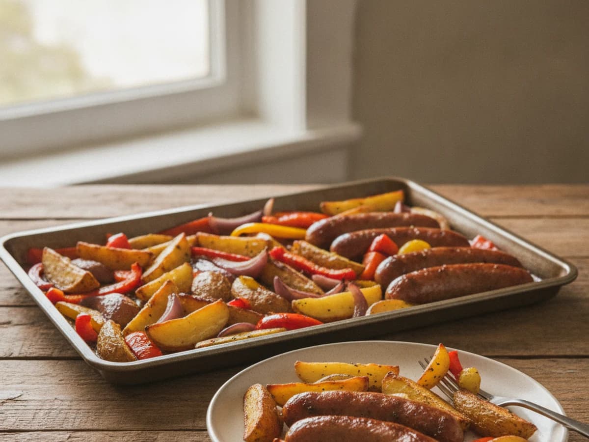 Sheet-Pan Pastured Brats & Potatoes