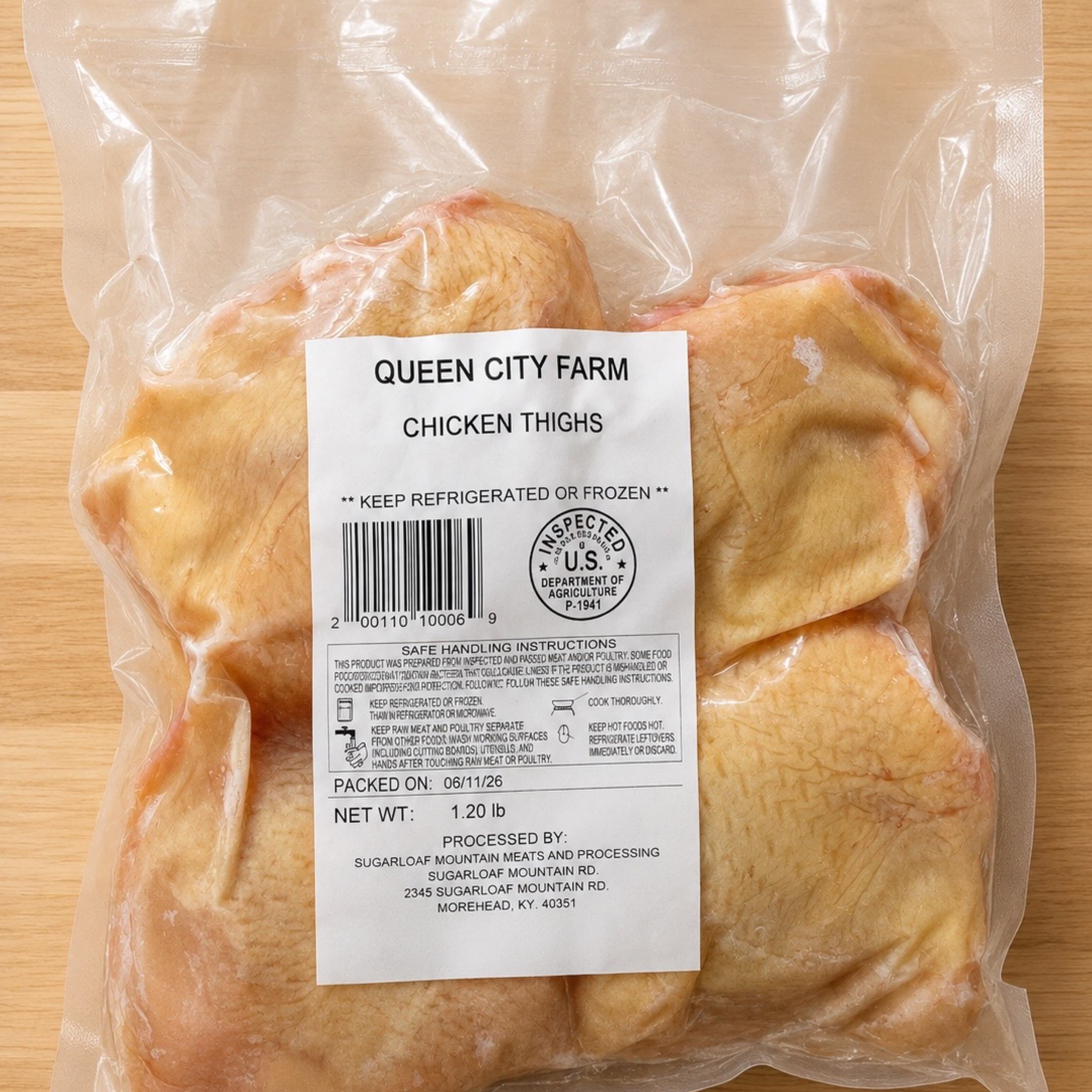 Bone In, Skin On Thighs — .75 - .99 LB