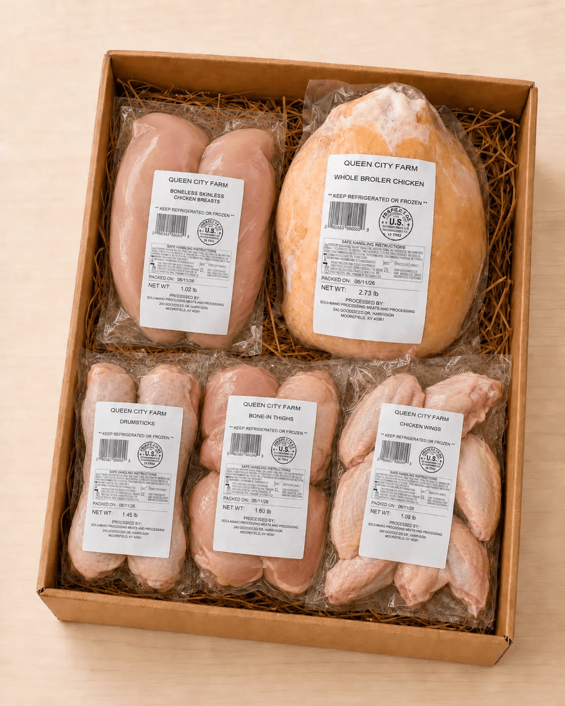 25 lb Chicken Freezer Box